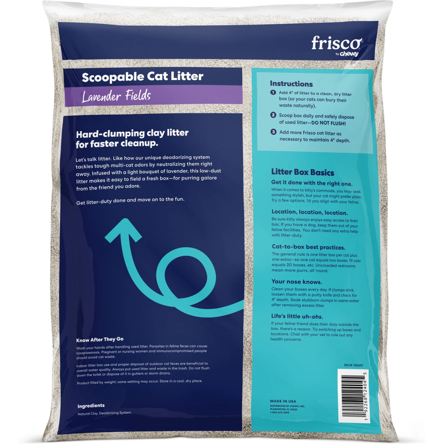 Frisco Lavender Fields Scented Clumping Clay Cat Litter, 40-lb Bag - Image 3