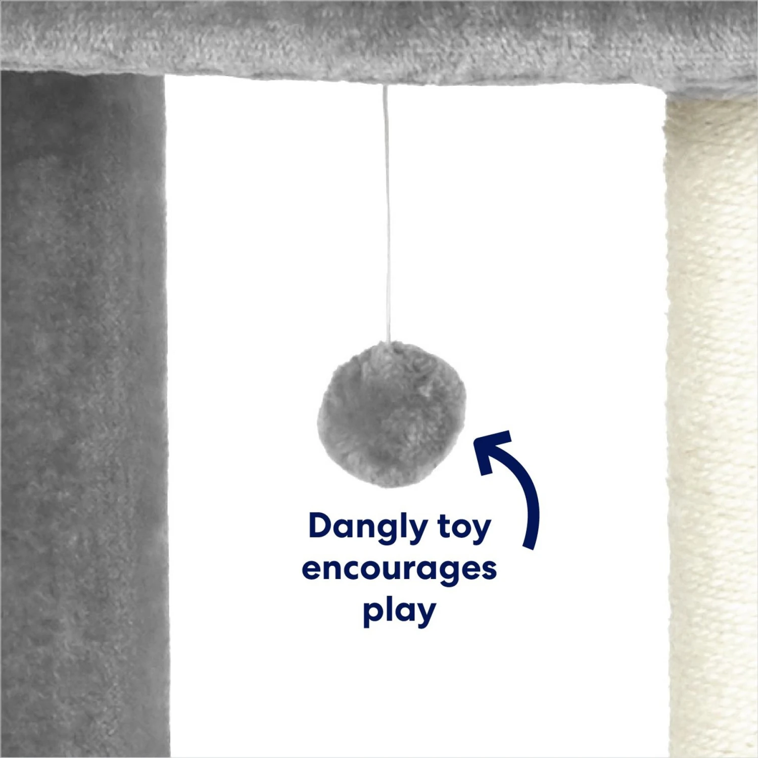 Frisco 42-in Heavy Duty Faux Fur Cat Tree & Condo - Image 5