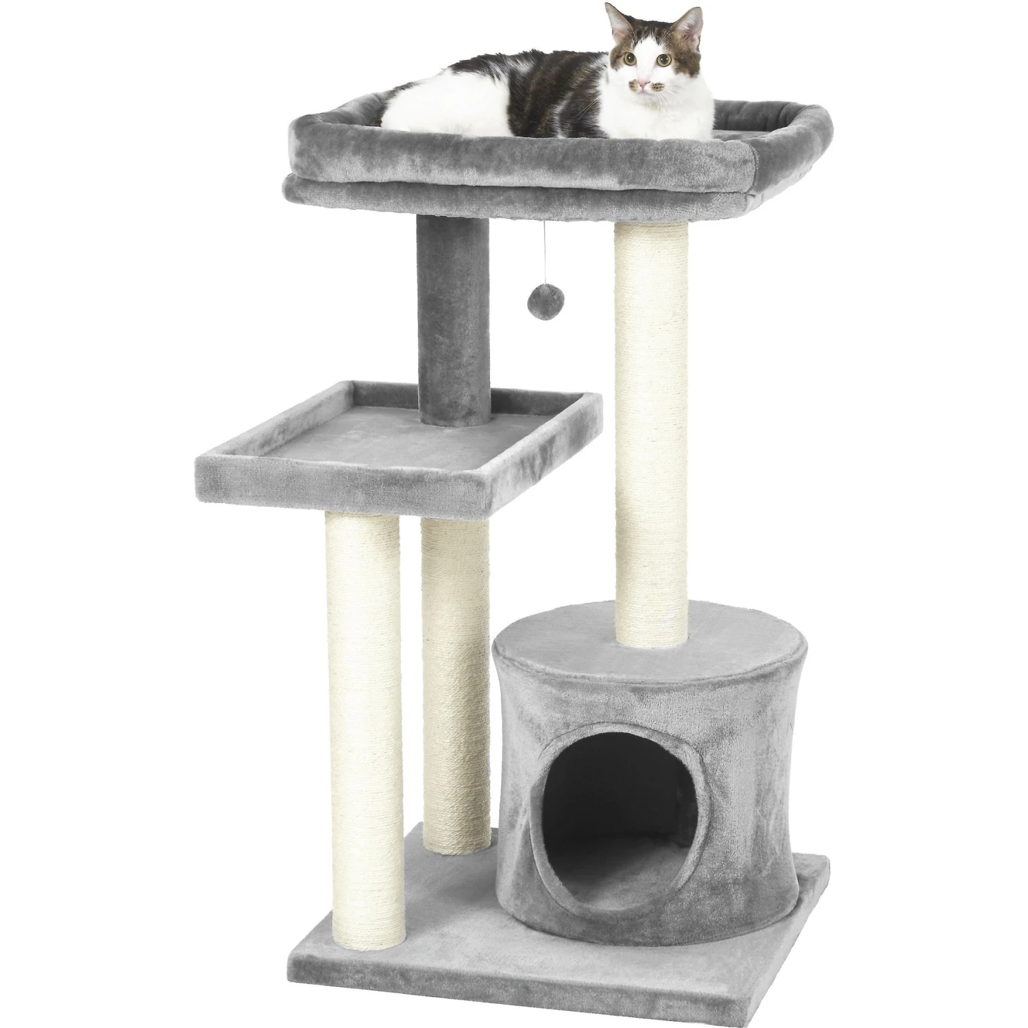 Frisco 42-in Heavy Duty Faux Fur Cat Tree & Condo - Image 6