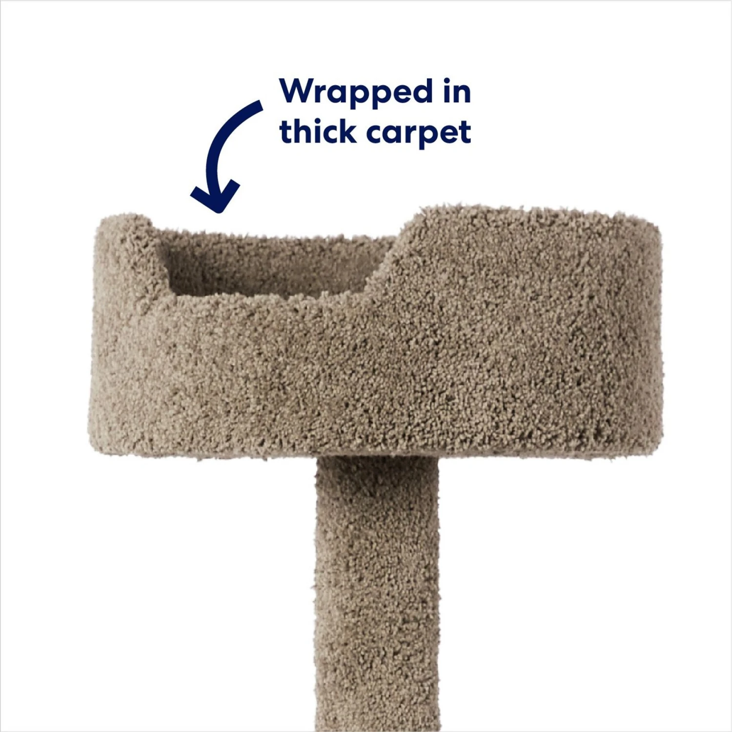 Frisco 65-in Real Carpet Wooden Cat Tree - Image 3