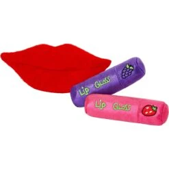 Frisco Retro Lip Gloss Plush Cat Toy With Catnip, 3 Count