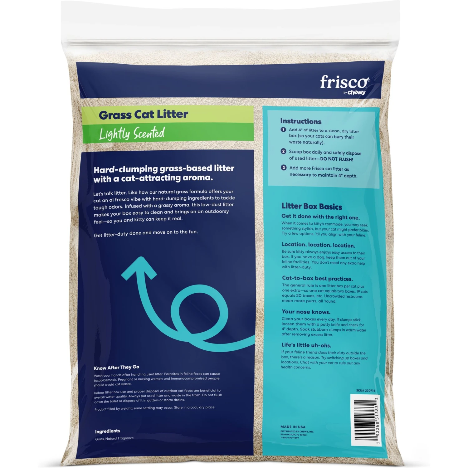 Frisco Natural Lightly Scented Clumping Grass Cat Litter - Image 3