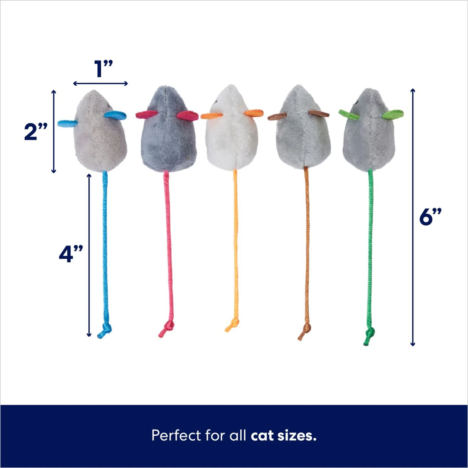 Frisco Mice Plush Cat Toy With Catnip - Image 2