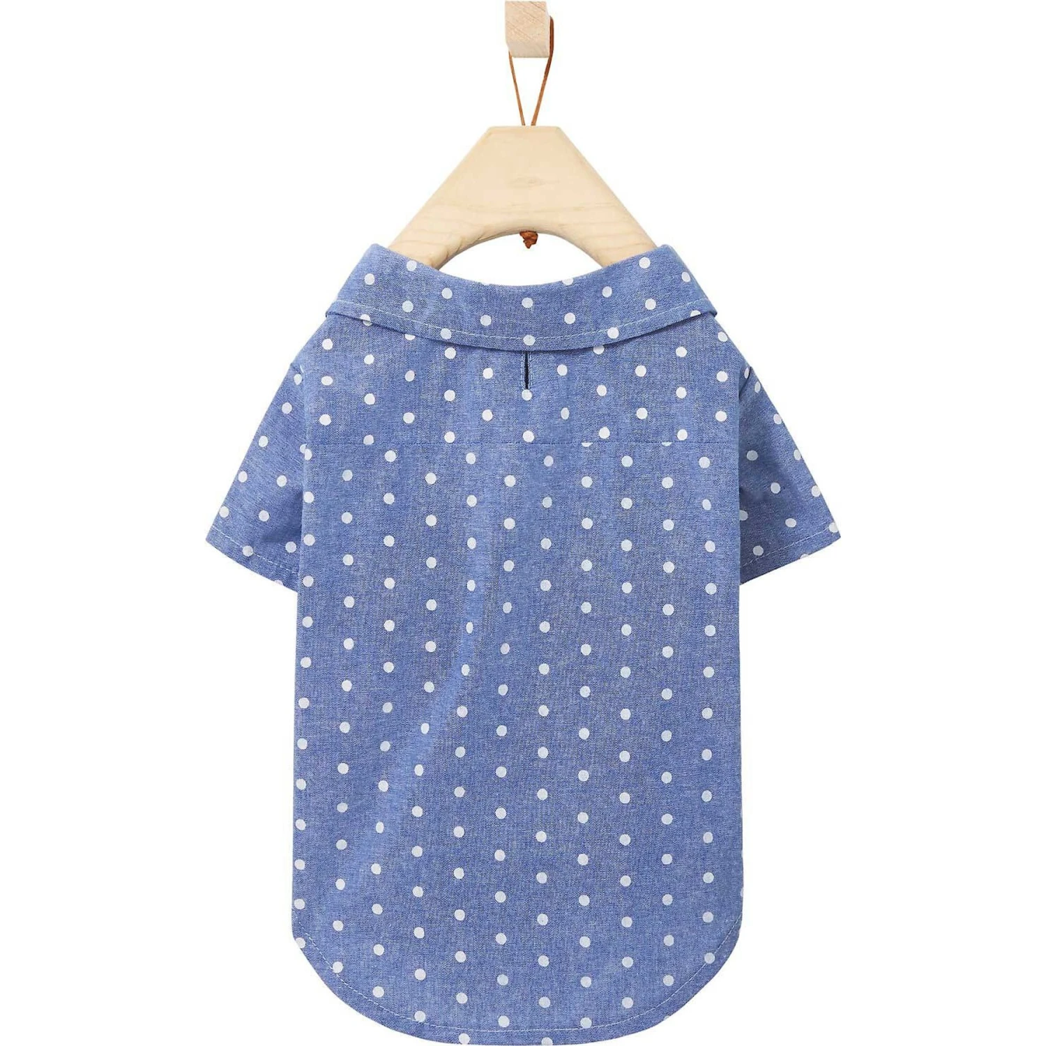 Frisco Polka Dot Chambray Dog & Cat Button Up Shirt - Image 5