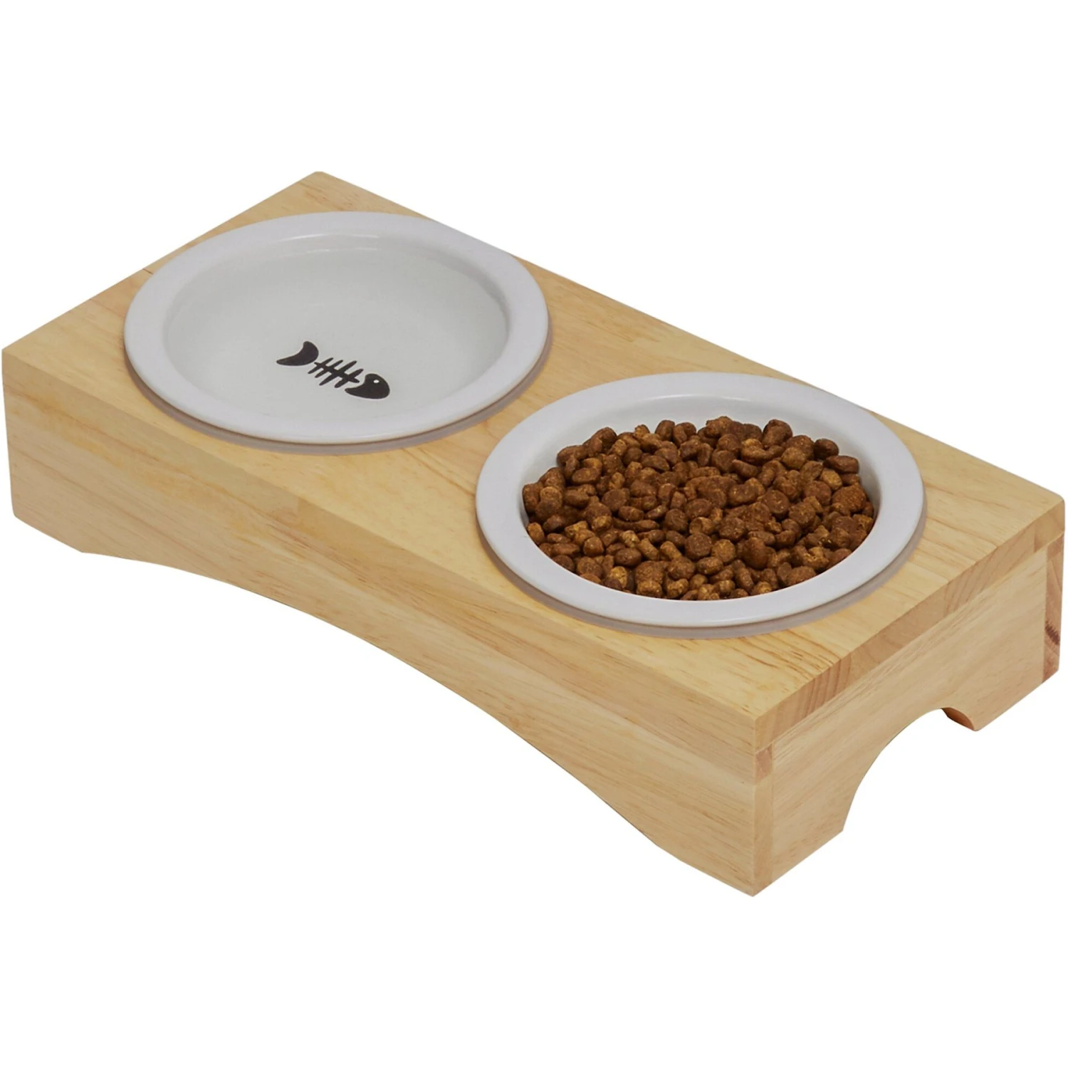 Frisco Double Elevated Cat Bowl With Wood Stand - Image 4