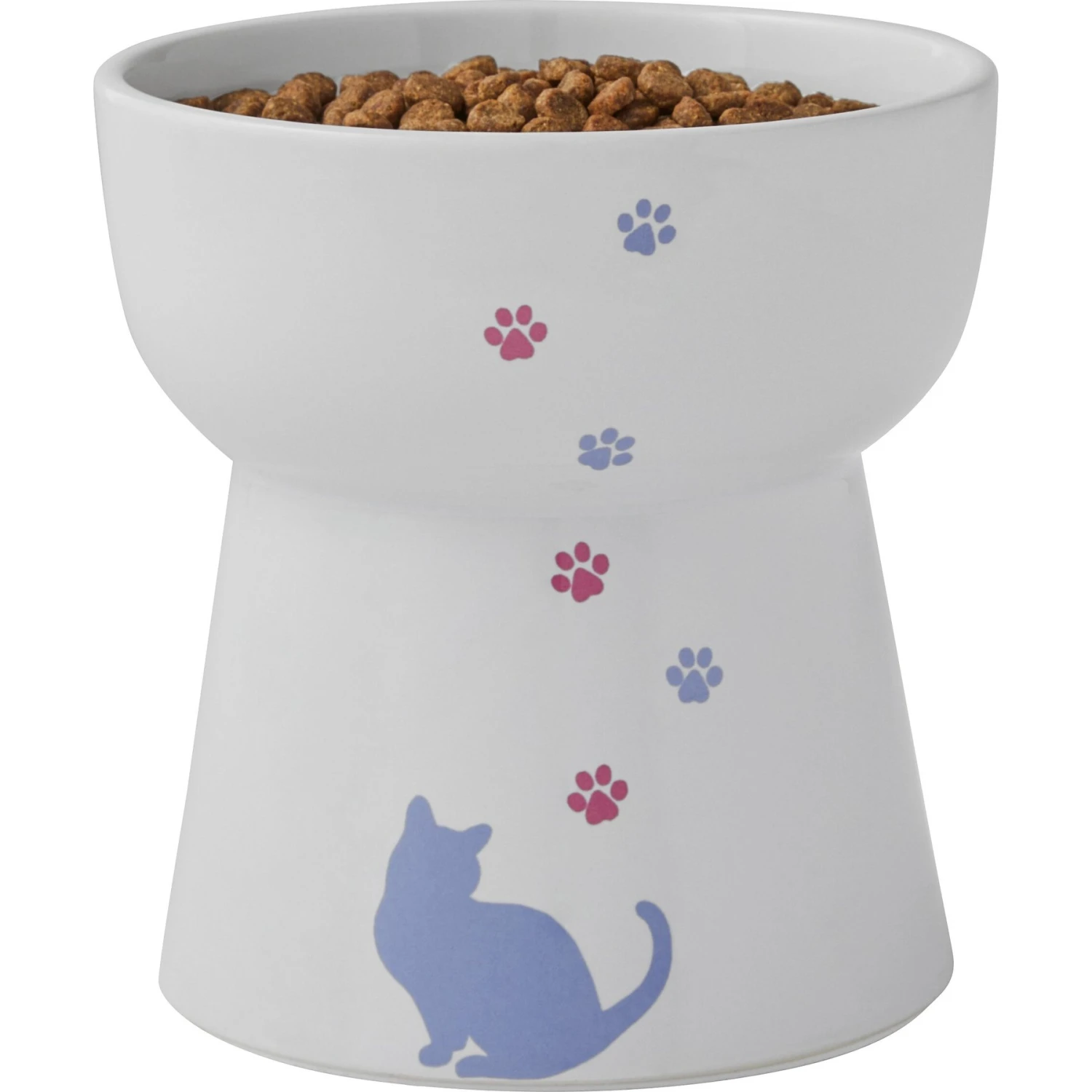 Frisco Cat Print Non-Skid Elevated Ceramic Cat Bowl, Tall - Image 6