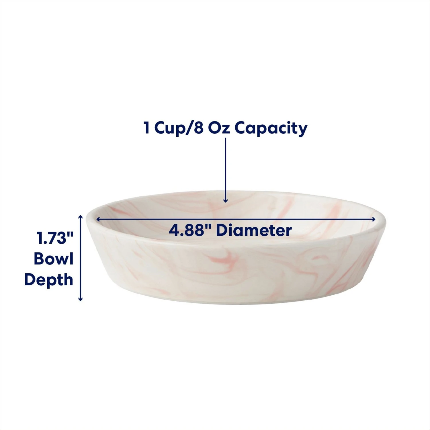 Frisco Marble Design Non-skid Ceramic Cat Bowl - Image 2