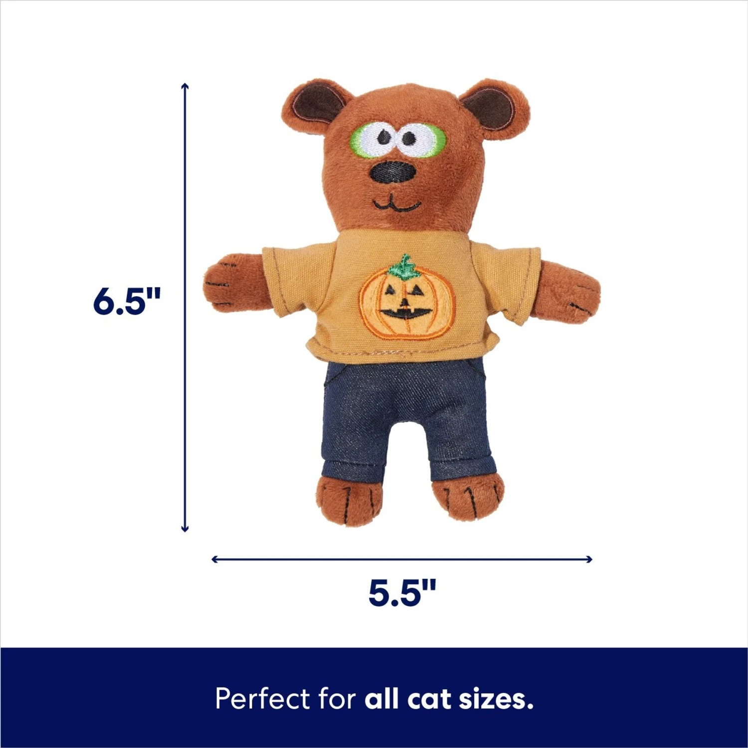 Frisco Halloween Good Bear, Bad Bear Reversible Plush Cat Toy With Catnip - Image 2