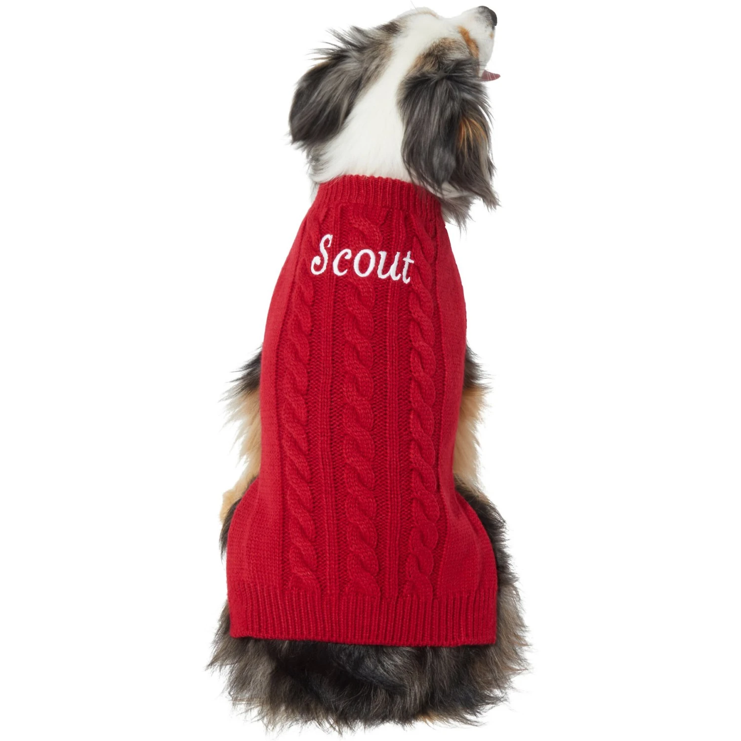 Frisco Personalized Dog & Cat Cable Knitted Sweater - Image 3