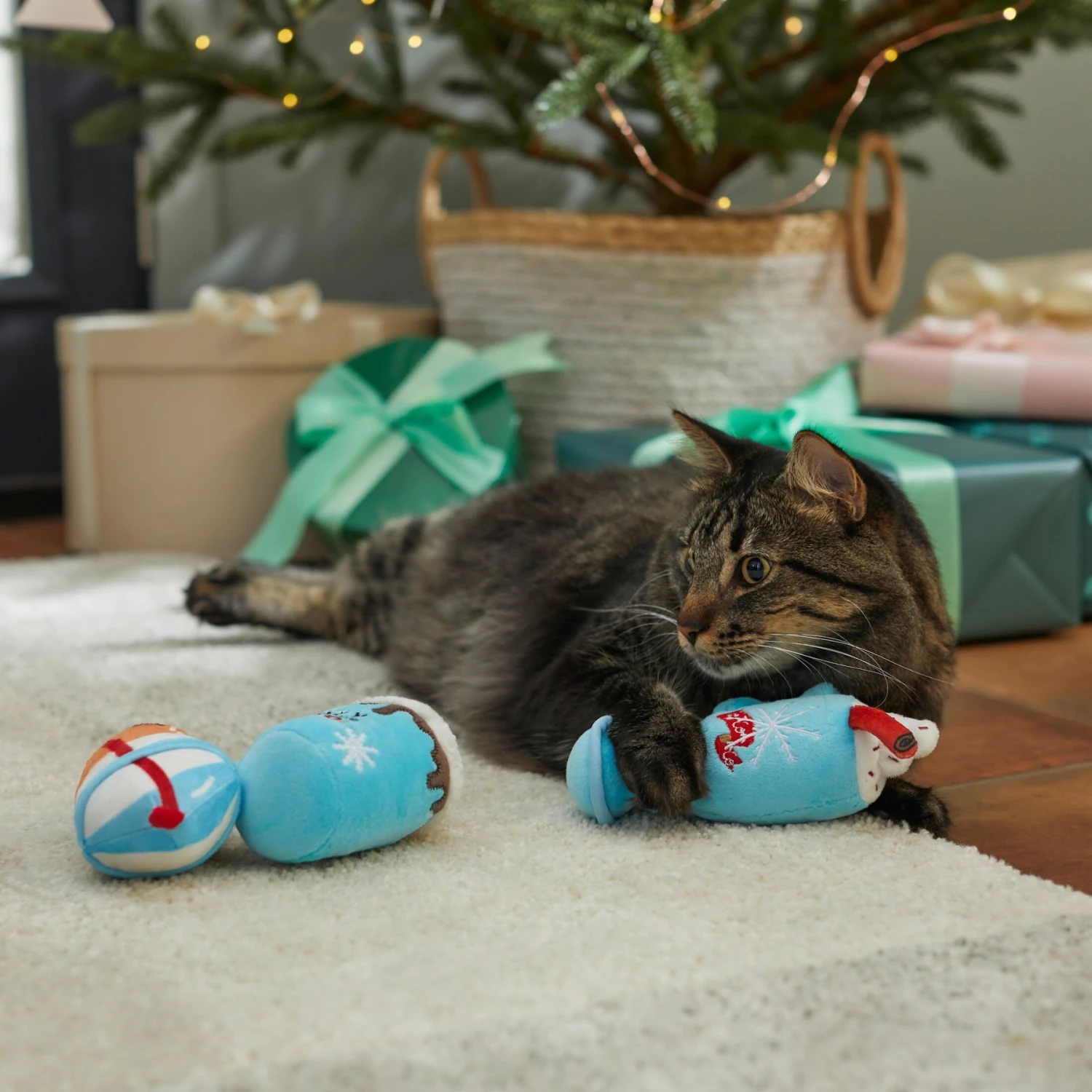 Frisco Holiday Winter Drinks Plush Cat Toy With Catnip, 3 Count - Image 3
