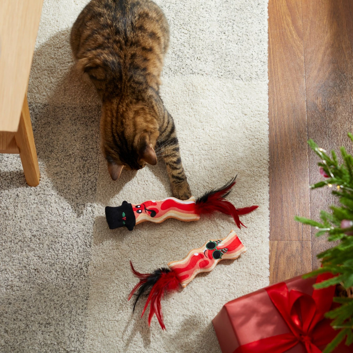 Frisco Holiday Bacon Plush Cat Toy With Catnip, 2 Count - Image 3