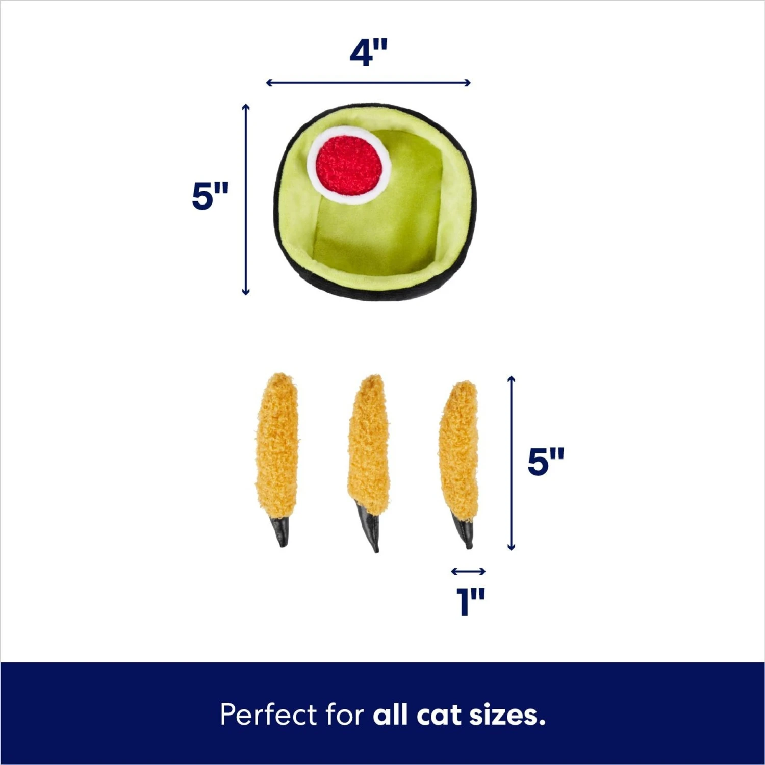 Frisco Halloween Haunted Mozzarella Sticks Plush Cat Toy With Catnip - Image 2