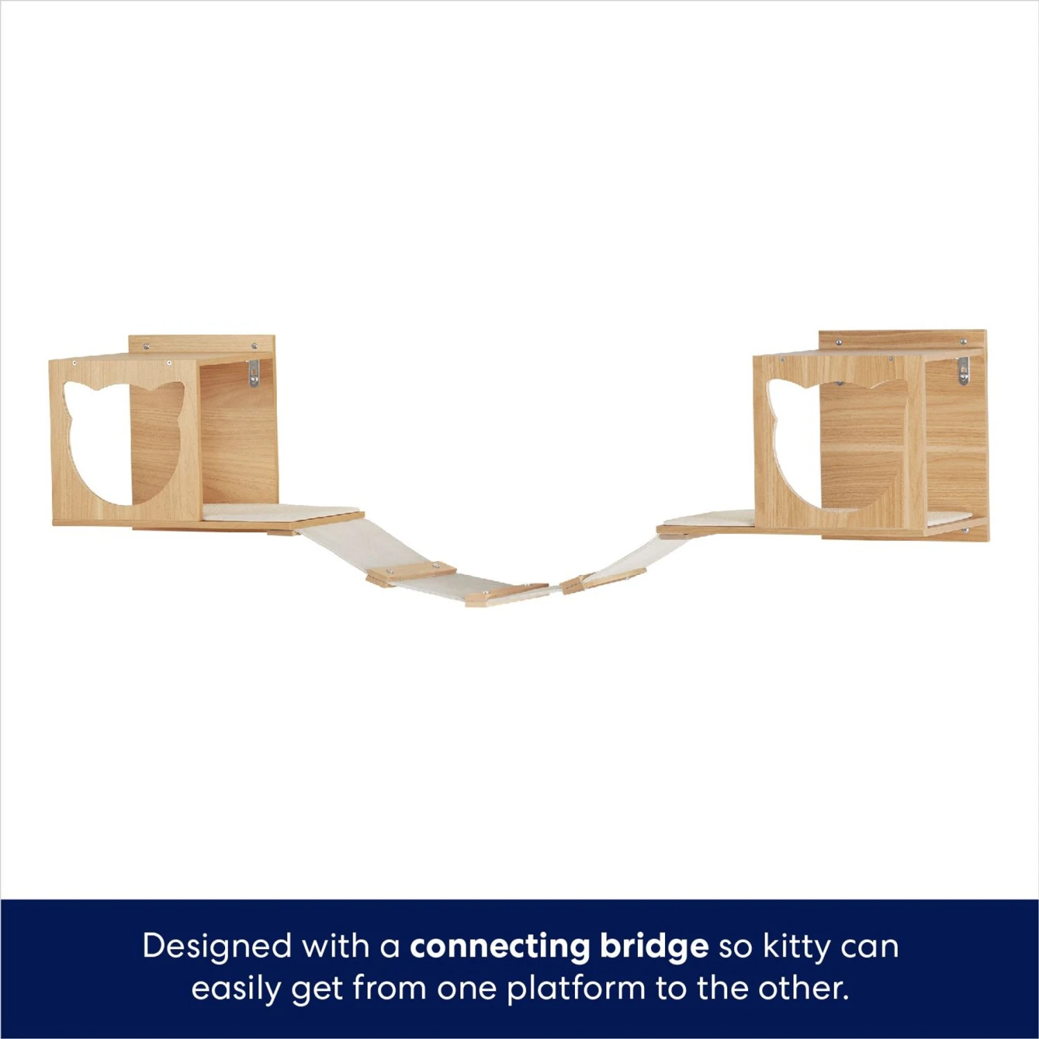Frisco Cat Silhouette With Bridge Wall Mounted Cat Wall Shelves - Image 4