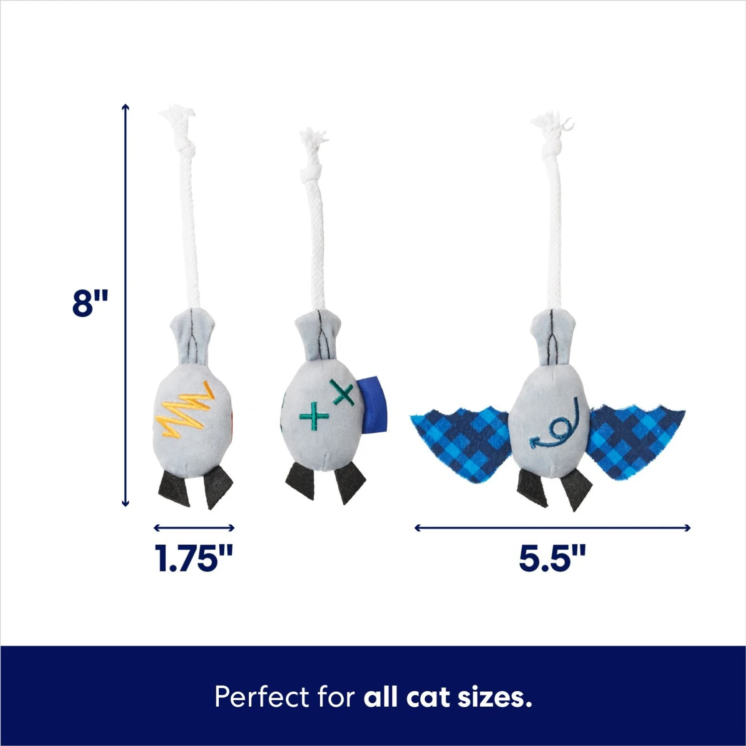 Frisco Halloween Cutie Bats Plush Cat Toy With Catnip - Image 2