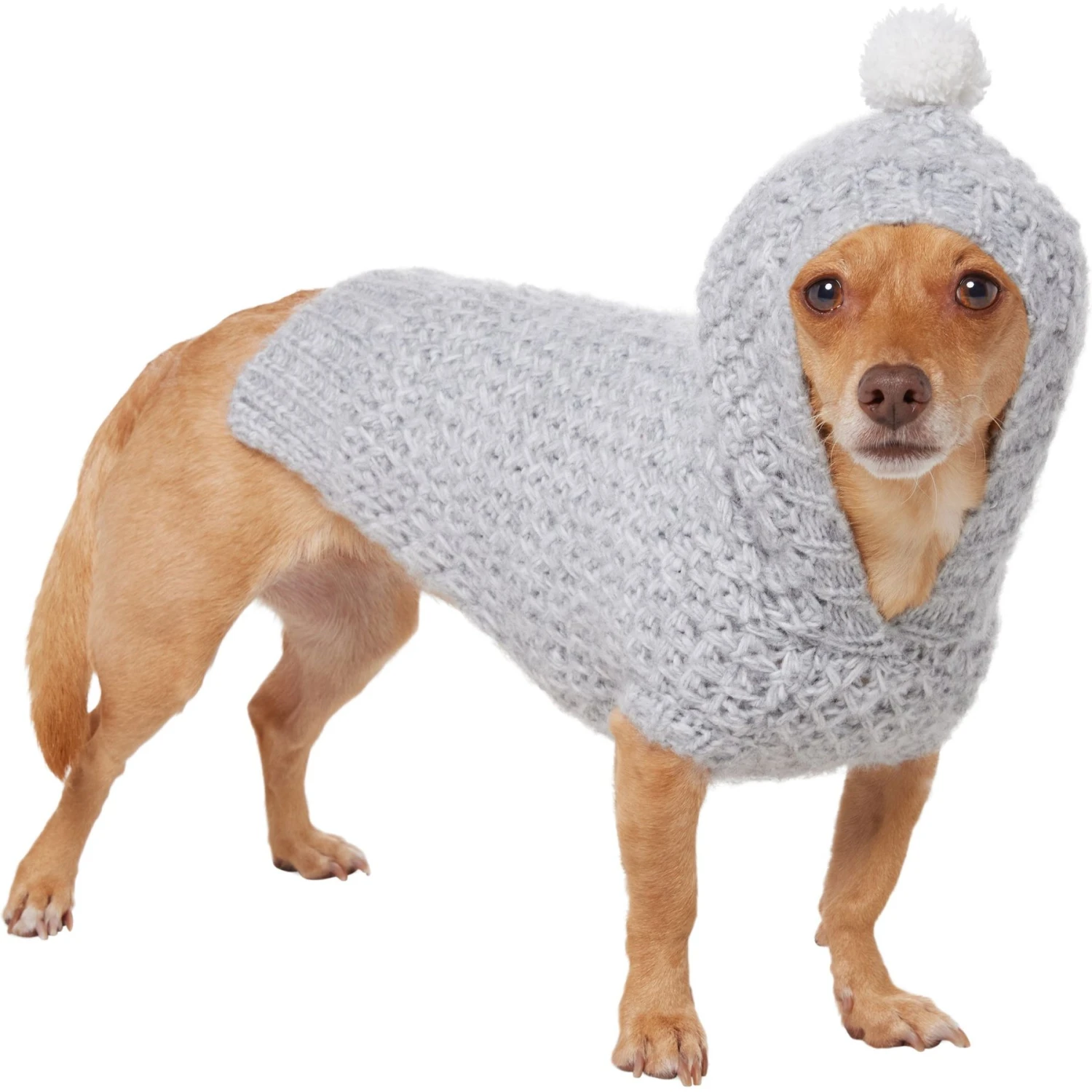 Frisco Heathered Chunky Dog & Cat Hooded Sweater - Image 3