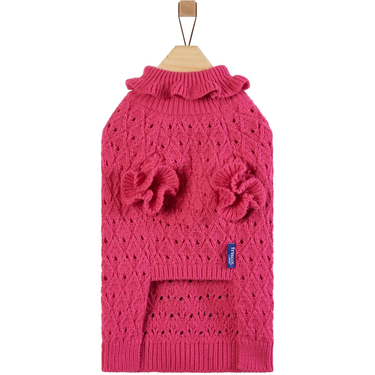 Frisco Ruffle Knit Pointelle Dog & Cat Turtleneck Sweater - Image 5