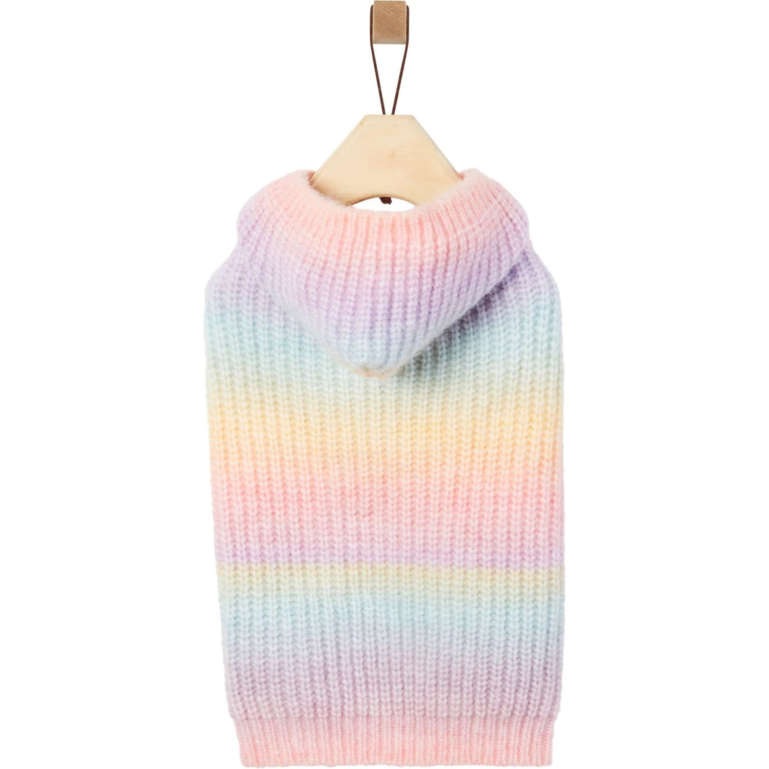Frisco Soft Multi Stripe Ombre Dog & Cat Hooded Sweater - Image 4