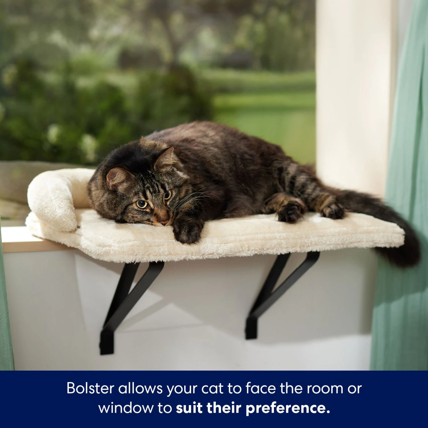 Frisco Plush Cat Window Perch With Removeable Bolster - Image 4