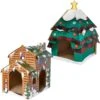 Frisco Holiday Log Cabin Cardboard Cat House & Frisco Holiday Christmas Tree Cardboard Cat House